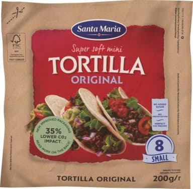 Small Tortilla Original SANTA MARIA TEX MEX, 8-Pack, 200 g