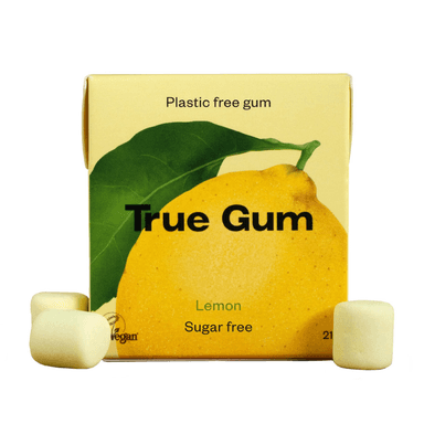 Kramtomoji guma TRUE GUM LEMON, be cukraus