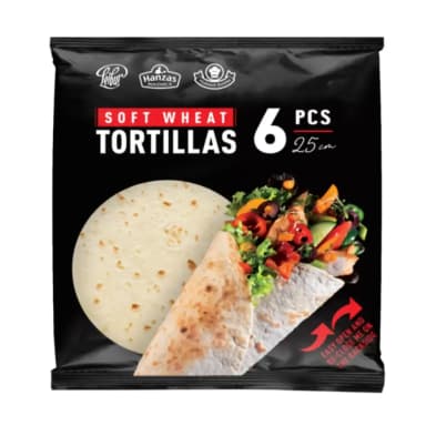 Soft Wheat Tortillas, 6 pieces.