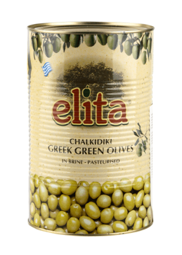 Olives ELITA, green, pitted, 4,1 kg/ 2 kg