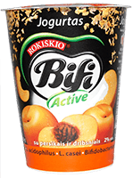 BIFI ACTIVE yogurt with peaches and grains, 2% fat, 360 g