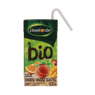 Sultys ELMENHOSTER, Įvairių vaisių, 100%, 0,2l