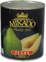 Pears halves MIKADO, peeled, 820 g / 460 g