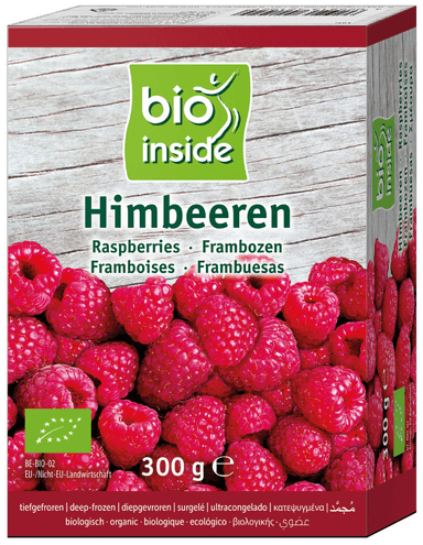 Raspberries, frozen, organic