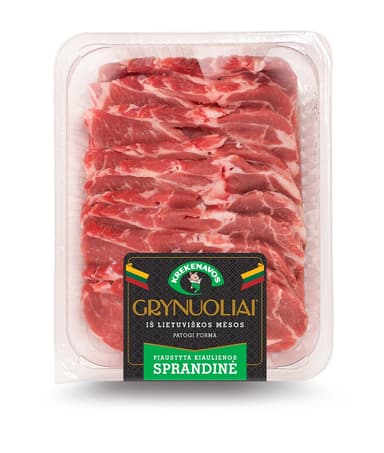 Chilled pork neck KREKENAVOS Grynuoliai, boneless, sliced, 720 g