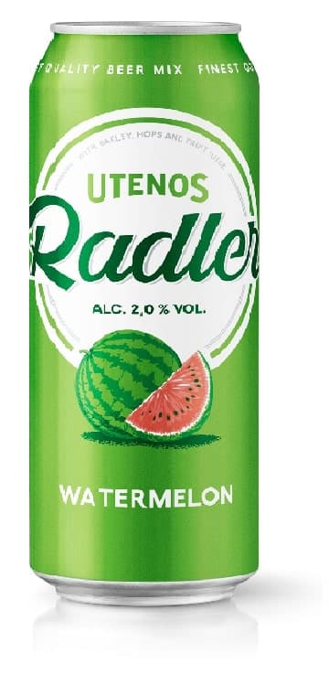 Alaus kokteilis UTENOS Radler Watermelon, 2 %, 0,5L, skardinė D