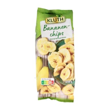 Traškios džiovintų bananų riekelės KLUTH