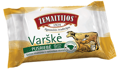 Žemaitijos curd cheese, 9% fat, 180 g