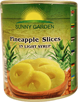 Konservuoti ananasų griežinėliai SUNNY GARDEN, 850g
