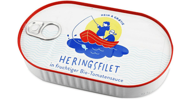 Herring fillet in organic tomato sauce