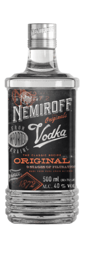 Vodka NEMIROFF, Original, 40%, 0,5 L