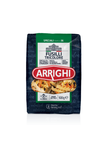 Makaronai  ARRIGHI, kietagrūdžiai, su pomidorais, špinatais, 500 g