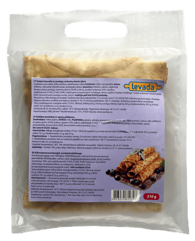 Frozen pancakes LEVADA with black currants, 52g x 6 pcs