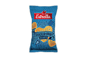 ESTRELLA BITES sour cream and onion flavor corn snacks, 110 g