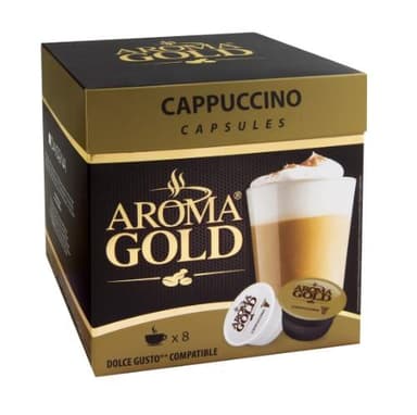 Coffee capsules AROMA GOLD Capuccino, 8+8