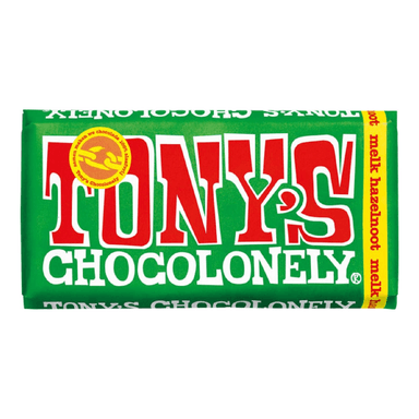 Milk chocolate, TONY'S, 32%, with hazelnuts 180g