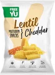 Lentil chips FREE YU, cheddar flavor, 70 g