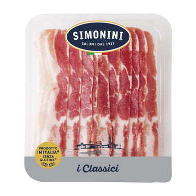 Vytinta kiaulienos šoninė PANCETTA TESA DOLCE, pjaustyta