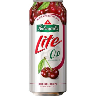 Beer KALNAPILIS Lite Cherry, non-alcoholic, 0.5 l can