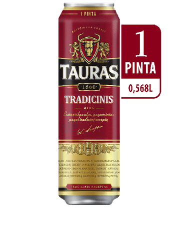 Alus TAURAS Tradicinis, 6%, 0,568l, skardinė