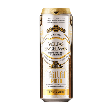 Beer VOLFAS ENGELMAN Balta Pinta, 5%, 0,568 l, can