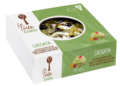 Itališkas Ricotta sūrio ledų tortas G7 TORTE, įdarytas pistacijų kremas, be glitimo, 1100 g