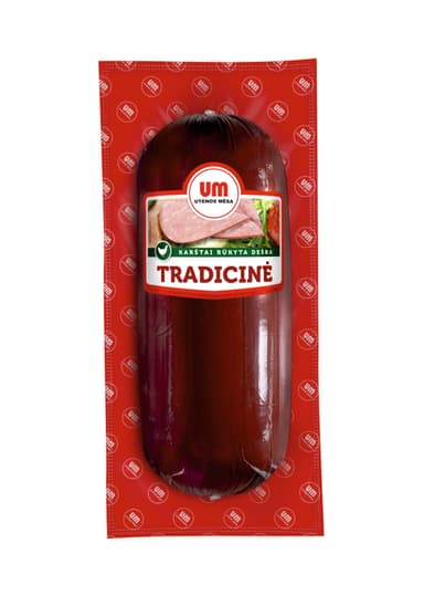 Hot smoked TRADICINĖ sausage, I cat, 800 g