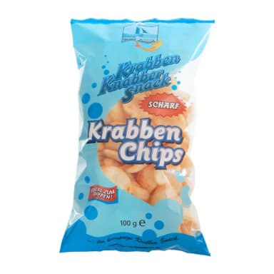 Krevečių traškučiai KRABBEN CHIPS SCHARF, aštrūs