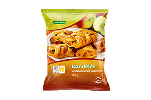 Buns with apple and caramel filling 360g