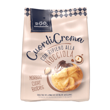 Cookies with hazelnut cream CUOR DI CREMA, organic