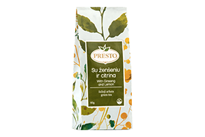 Žalioji arbata su ženšeniu ir citrina PRESTO ZIP, 80 g
