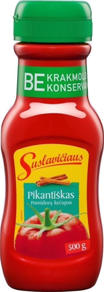 Tomato Ketchup SUSLAVICIAUS, Piquant, 500g