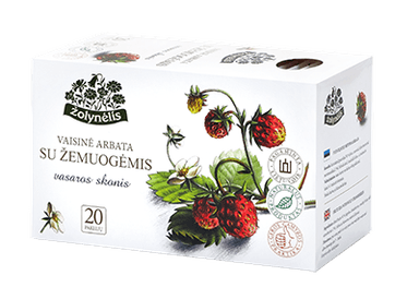 Vaisinė arbata VASAROS SKONIS su žemuogėmis, 20 vnt.