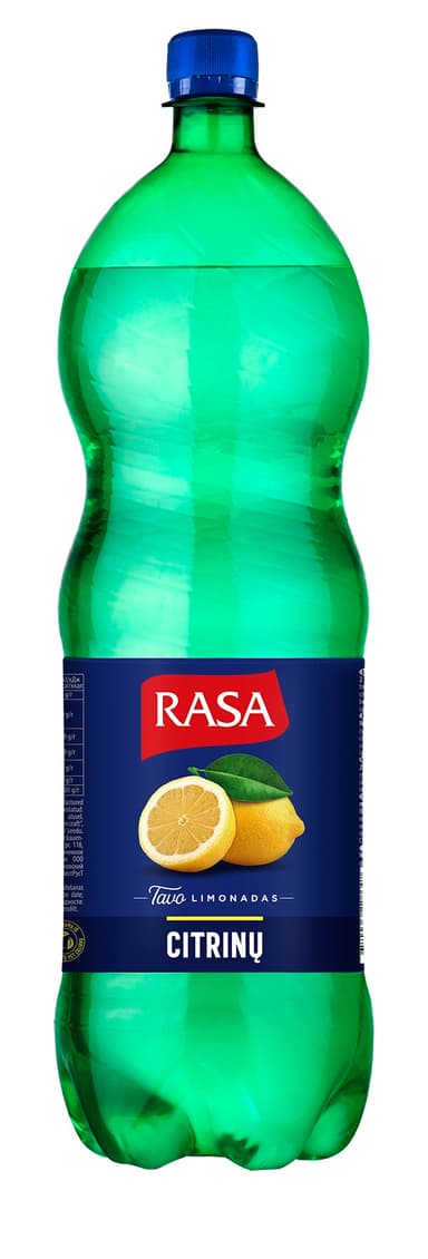 Carbonated soft drink RASA, lemon flavor, 2 l
