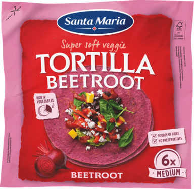 Wheat tortillas SANTA MARIA, with beetroots (6 pcs.), 240 g