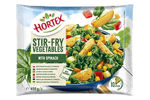 Daržovės kepimui su špinatais HORTEX 450g