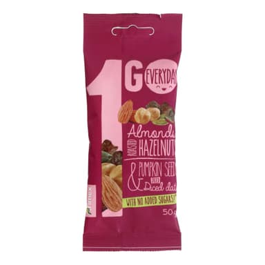 Nuts, seeds and dried dates dices mix 1GO, 50 g