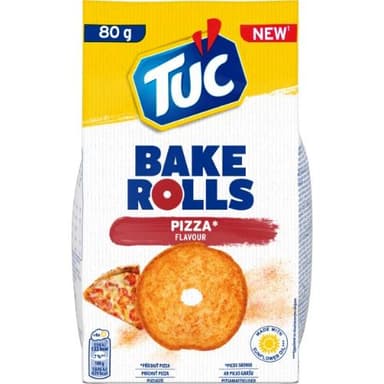 Duonos traškučiai TUC Bake Rolls picos skonio  80g