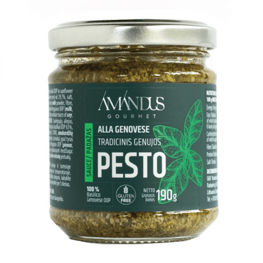 Tradicinis Genujos pesto padažas su bazilikais