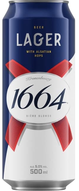 Beer KRONENBOURG 1664, 5%, 0,5 l, can
