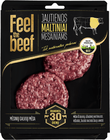 Chilled beef burger FEEL THE BEEF dry aged  2*125 g