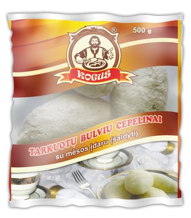 Tarkuotų bulvių cepelinai su mėsos įdaru, 500 g