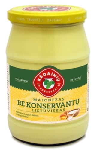 Mayonnaise KEDAINIU,Lietuviskas, no preservatives, 61% fat, 430 g (M)