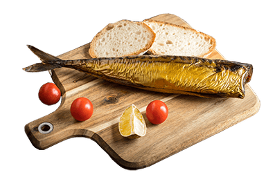 Karštai rūkytos skumbrės be galvų, 1 kg