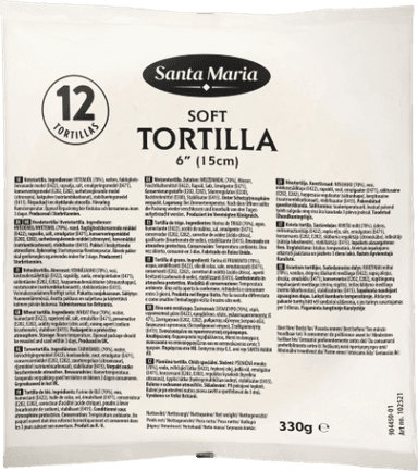 Tortillas 6" SANTA MARIA, 15 cm, 12 units, 330 g