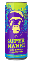 Carbonated energy drink flavored SUPER MANKI, 330 ml
