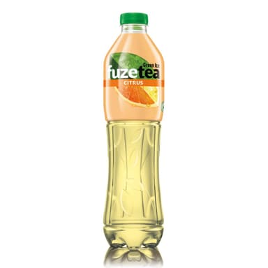 Non-carbonated citrus flavored drink FUZE TEA, with green tea extract, 1,5l