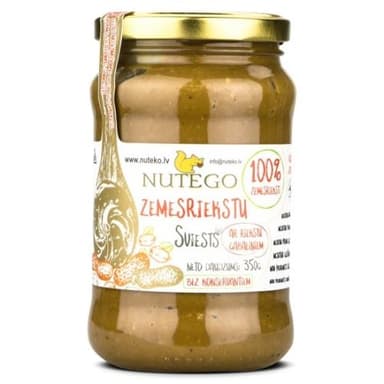 Žemės riešutų kremas NUTEGO, 100%, traškus, 350 g