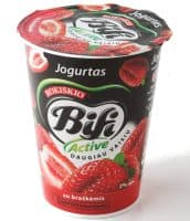 Yoghurt BIFI ACTIVE, with strawberries, 2%, 360 g