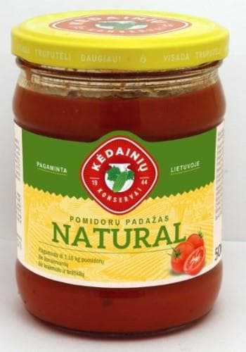 Tomato sauce KĖDAINIŲ Natural, 500g